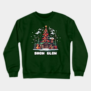 Pixelized warm home christmas Crewneck Sweatshirt